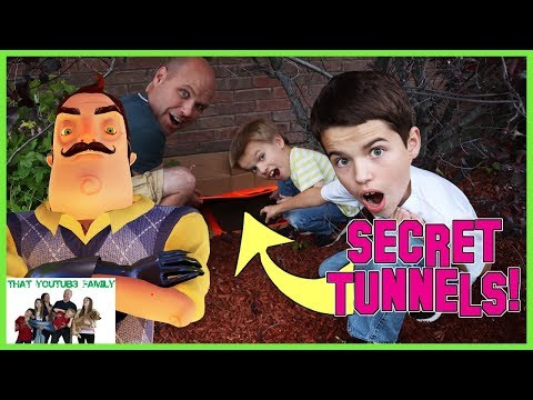 We Found Hello Neighbors Secret Abandoned Tunnels Under Our House! / That YouTub3 Family