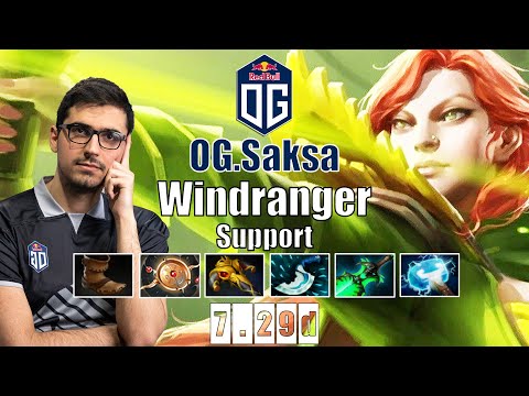 Windranger Support | OG.Saksa | SAKSA POS 4 WINDRANGER IS GOOD | 7.29d Gameplay Highlights