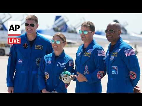 Video Thumbnail: LIVE: Artemis II astronauts arrive at Kennedy Space Center