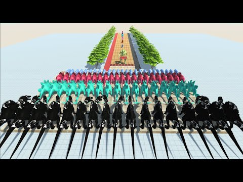 Who Is The strong Best in the colors race to get red Pig - Animal Revolt Battle Simulator