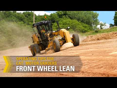 Cat Motor Grader Application Training: Front Wheel Lean