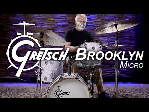 Gretsch USA Brooklyn Micro Drum Set 16/10/13/13 - White Marine Pearl Nitron