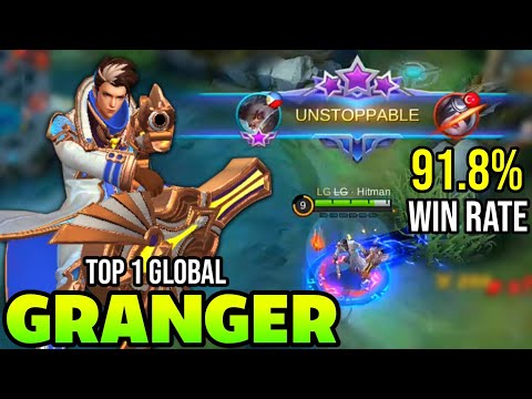 91.8% WIN RATE! GRANGER BEST BUILD 2021 | TOP 1 GLOBAL GRANGER GAMEPLAY | MOBILE LEGENDS