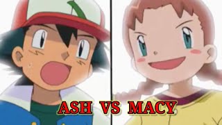 Ash vs Macy full battle | Pokemon World Star |