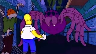 Homer Encounters Giant Spider