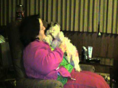 Karen with Vasco on his 7th Birthday