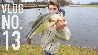 Pond Hopping Winter Bass ft. Apbassin -- VLOG #13