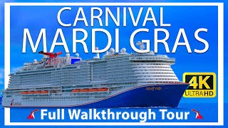 Carnival Mardi Gras | Full Walkthrough Tour &amp; Review | Ultra HD Port Canaveral Orlando | New Ship