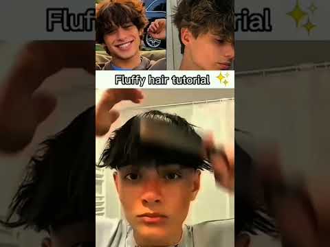 Fluffy hair tutorial for boys #hairstyle #lookmax