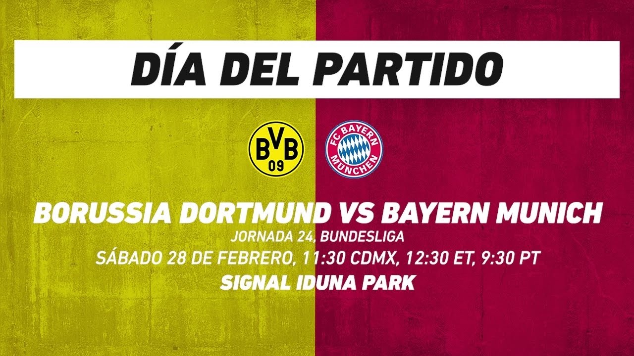 Borussia Dortmund vs Bayern Munich, frente a frente: Bundesliga