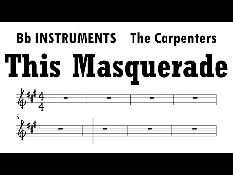 This Masquerade Bb Instruments Sheet Music Backing Track Play Along Partitura