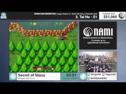 Secret of Mana (Co-op) by StingerPA, Yagamoth, and BOWIEtheHERO (RPG Limit Break 2017 Part 32)