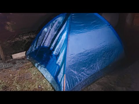 ACAMPAMOS UMA NOITE NO QUINTAL DE CASA * foi muito estranho *