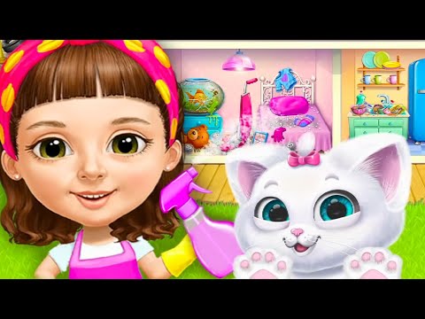 Fun Baby Girl Care Kids Game - Sweet Baby Girl Cleanup 5 -Messy House Makeover Cleaning & Pet Care