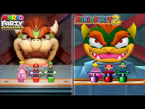 Mario Party Superstars Vs Mario Party 2 - All Minigames Comparison (Remake Vs Original)