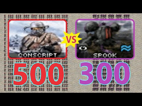 Conscripts vs Spook - Same Cost - Red Alert 2 MO