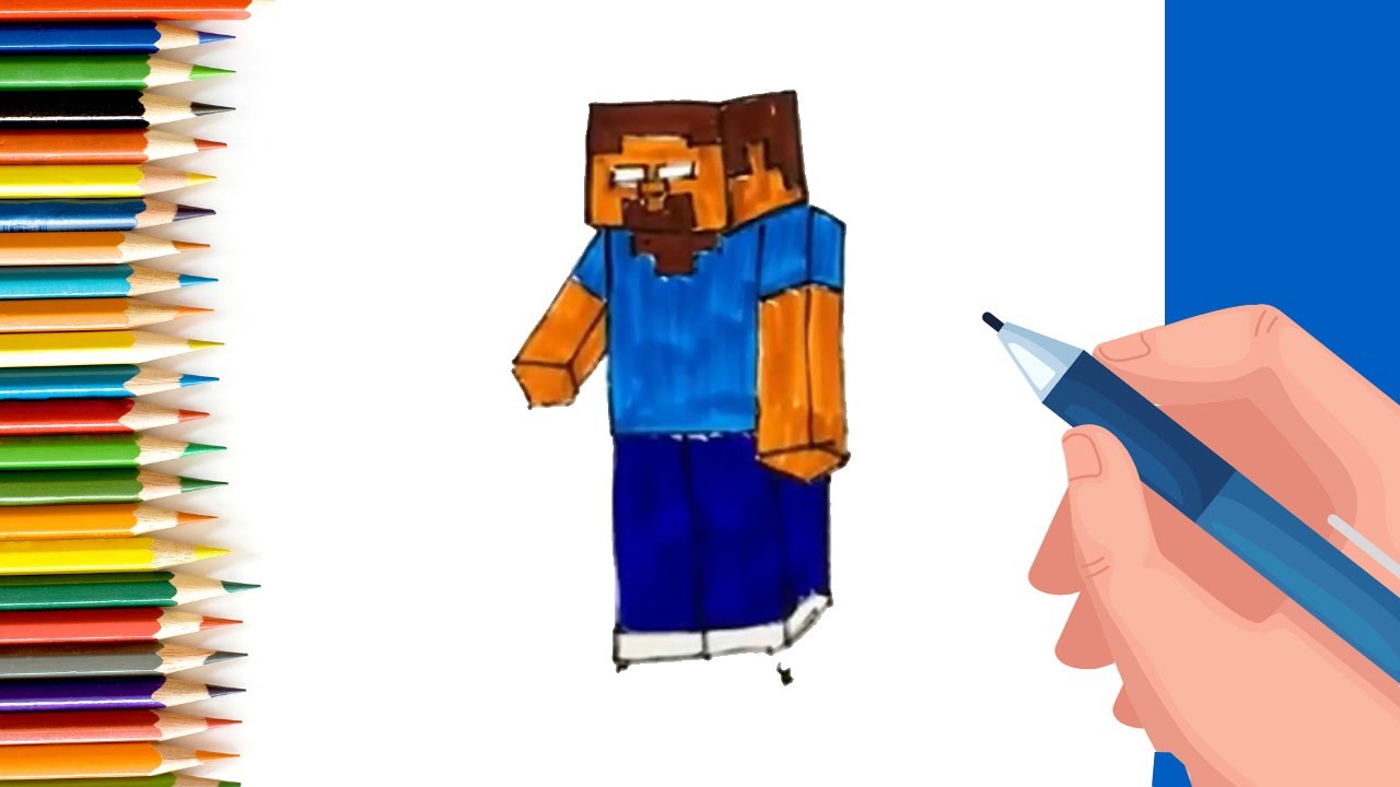 How to Draw Steve from Minecraft #shorts