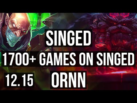 SINGED vs ORNN (TOP) | 4/0/10, 1700+ games, 2.1M mastery, Rank 9 Singed | EUW Master | 12.15