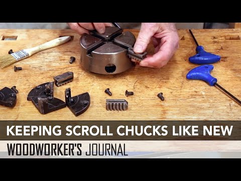 How to Clean and Assemble a Lathe Scroll Chuck | Woodturning