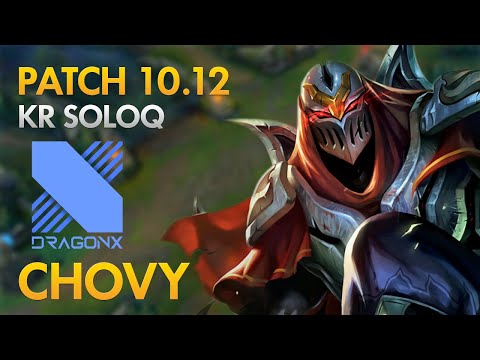 DragonX Chovy - Mid Lane: Zed vs Twisted Fate - KDA 12/3/8