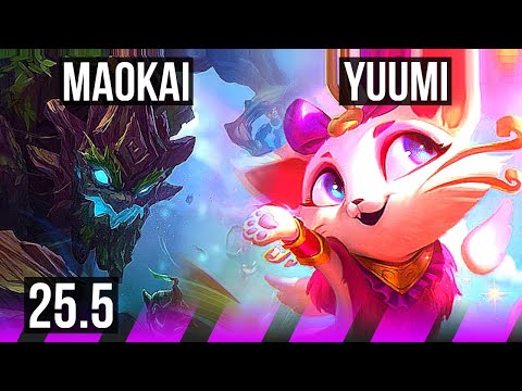 MAOKAI & Aphelios vs YUUMI & Twitch (SUP) | KR Master | 25.5