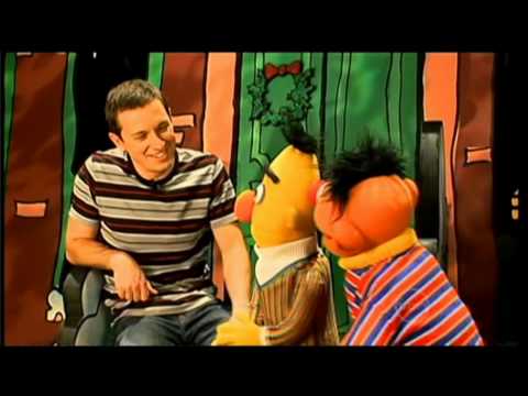 Rove visits Bert and Ernie on the set of Sesame Street, New York (2007)
