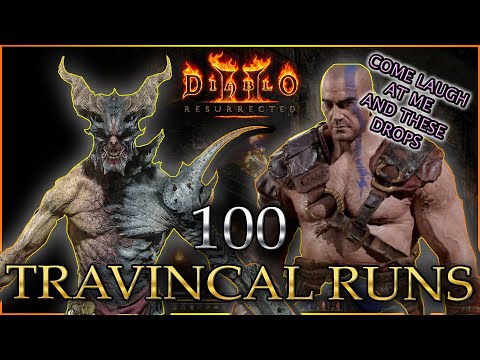 100 Travincal Runs | Real Drops for the normal player | First Time Horker | Diablo 2 Resurrected