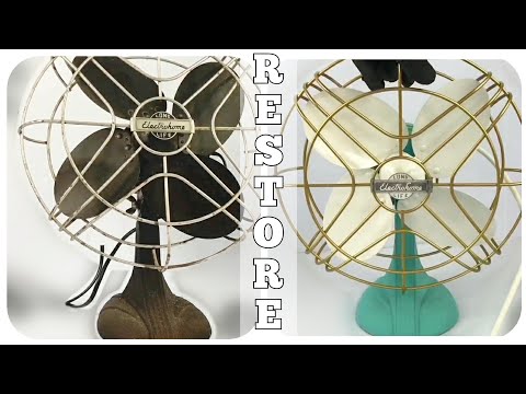 Rusty old table fan restoration / restore
