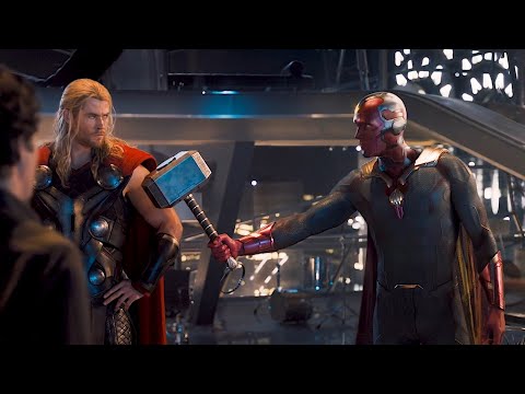 Avengers Age of Ultron Ita - Visione solleva il Mjolnir