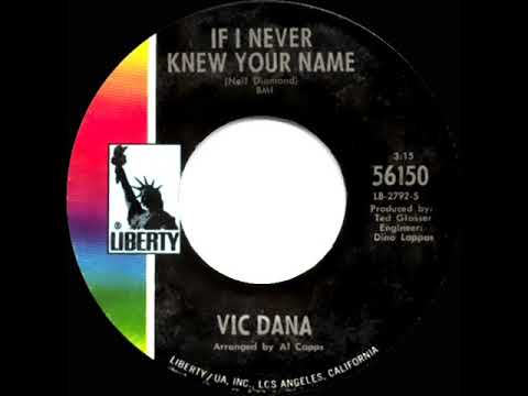 1970 HITS ARCHIVE: If I Never Knew Your Name - Vic Dana (mono 45)