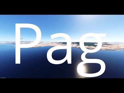 Reiseplanung und Sehenswürdigkeiten. Flug über die Insel Pag