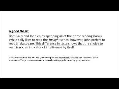 Which of the following would be a good thesis statement for a personal essay image