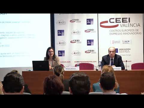 Teresa Garca, directora general de Emprendimiento, en la jornada de ayudas de 2020 en CEEI Valencia[;;;][;;;]