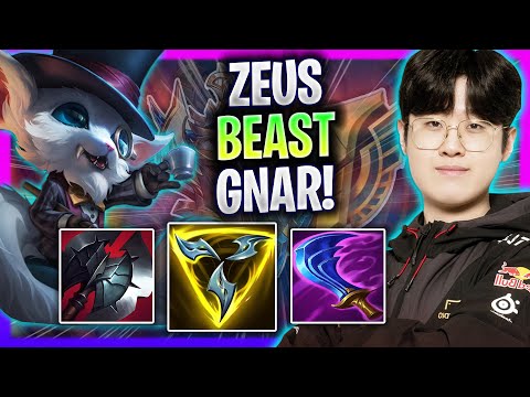 ZEUS IS A BEAST WITH GNAR TOP! - T1 Zeus Plays Gnar Top vs K'Sante! | Season 2024