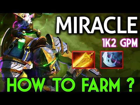 Miracle- Dota2 [Alchemist] How to Farm Like God @1k2 GPM