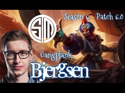 TSM Bjergsen GANGPLANK Mid vs Twisted Fate - Patch 6.8 NA | League of Legends