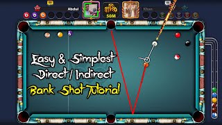 Easy 8 Ball Pool Direct indirect Bank shot trick tutorial Urdu/Hindi