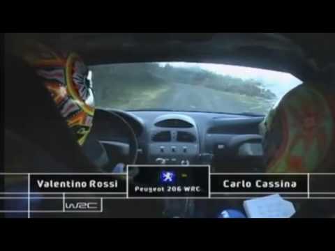 Valentino Rossi Crashes-WRC Rally GB 2002