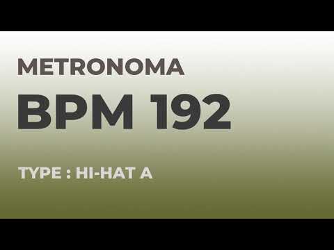 메트로놈 | BPM 192 | Metronome | Type : Hi-Hat A