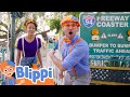 Blippi And Meekah Ride Roller Coasters At A Theme Park Educational Videos For Kids