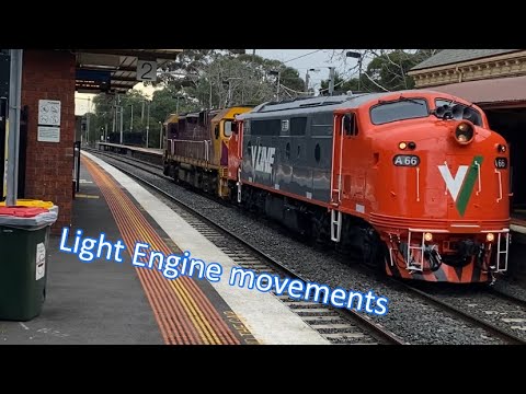 Metro and V/Line light engine movements across Melbourne