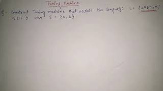 Turing Machine Automata | Turing Machine Example : a^n b^n c^n turing machine theory of computation