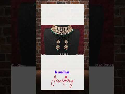 Kundan jewelry high gold polish designer party wear clustere...