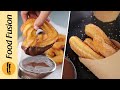 Churros with Creamy Chocolate Dip Recipe by Food Fusion