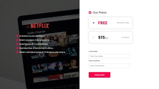 How To Make Subscription Page For Website Using HTML And CSS | Price Plan Page design