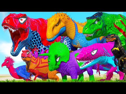 Epic Dinosaurs Fighting T-Rex vs Distortus Rex - Dinosaur Battle in Jurassic World Evolution 3