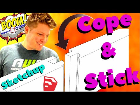 Positive and Negative Profiles Cope and Stick - Sketchup for Woodworkers Tutorial 9