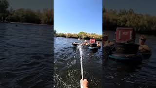 Good shot right in the head. #saltriversquirters #saltriver #tubing #beerlife