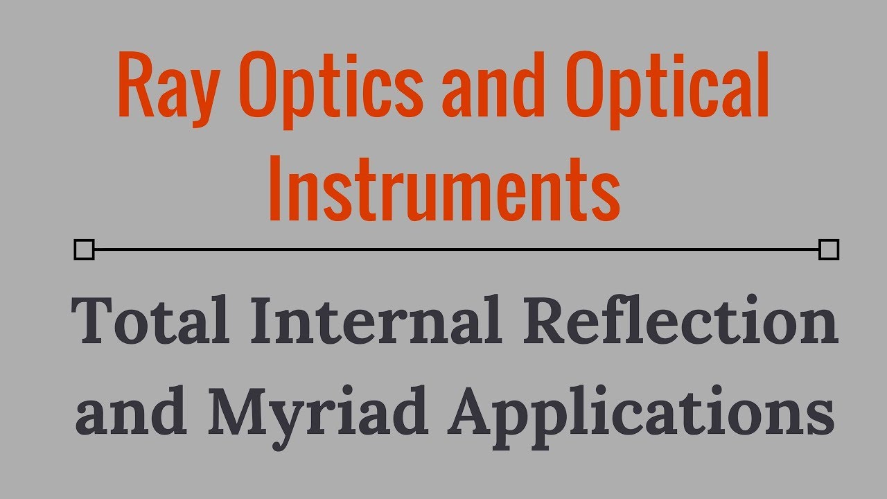 Ray Optics and Optical Instruments - Total Internal Reflection and Myriad Applications