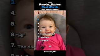 Ranking Babies First Words